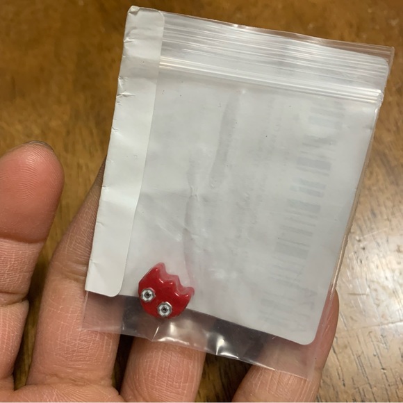 NWOT Pac-Man Pacman Ghost Sour Bead Charm Sterling Silver 925 - Picture 2 of 8